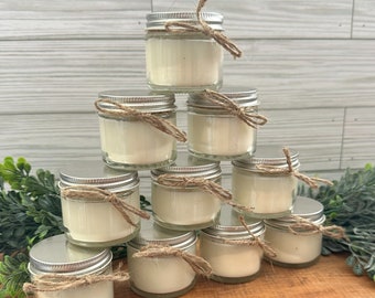 Candle Favors | 9 - 2 Ounce Candles | Soy Wax | Mini Candles | Shower Favors | Bulk Candles