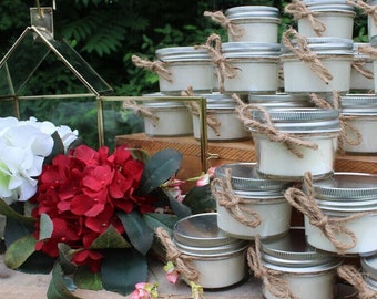 Wedding Candle Favors | 90 – 4 oz Mason Jar Candles | Mason Jar Candles | Bulk Candles | Shower Favors