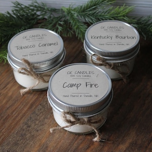 Rustic Trio Soy Holiday Candle Gift Box - Three 4oz Candle sampler - Gift set