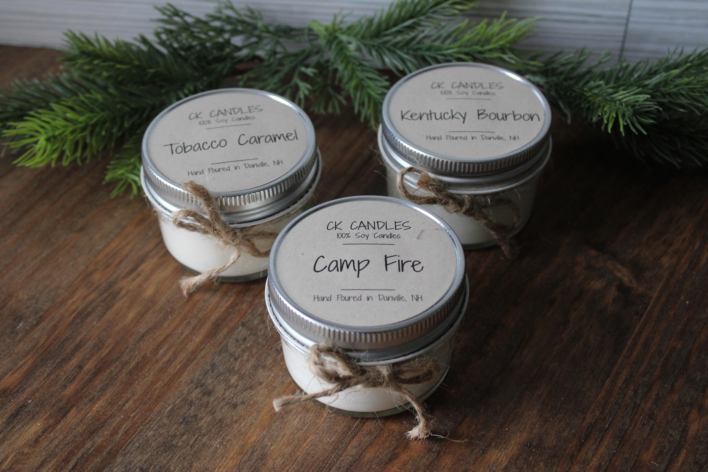 Rustic Trio Soy Holiday Candle Gift Box - Three 4oz Candle sampler - Gift set