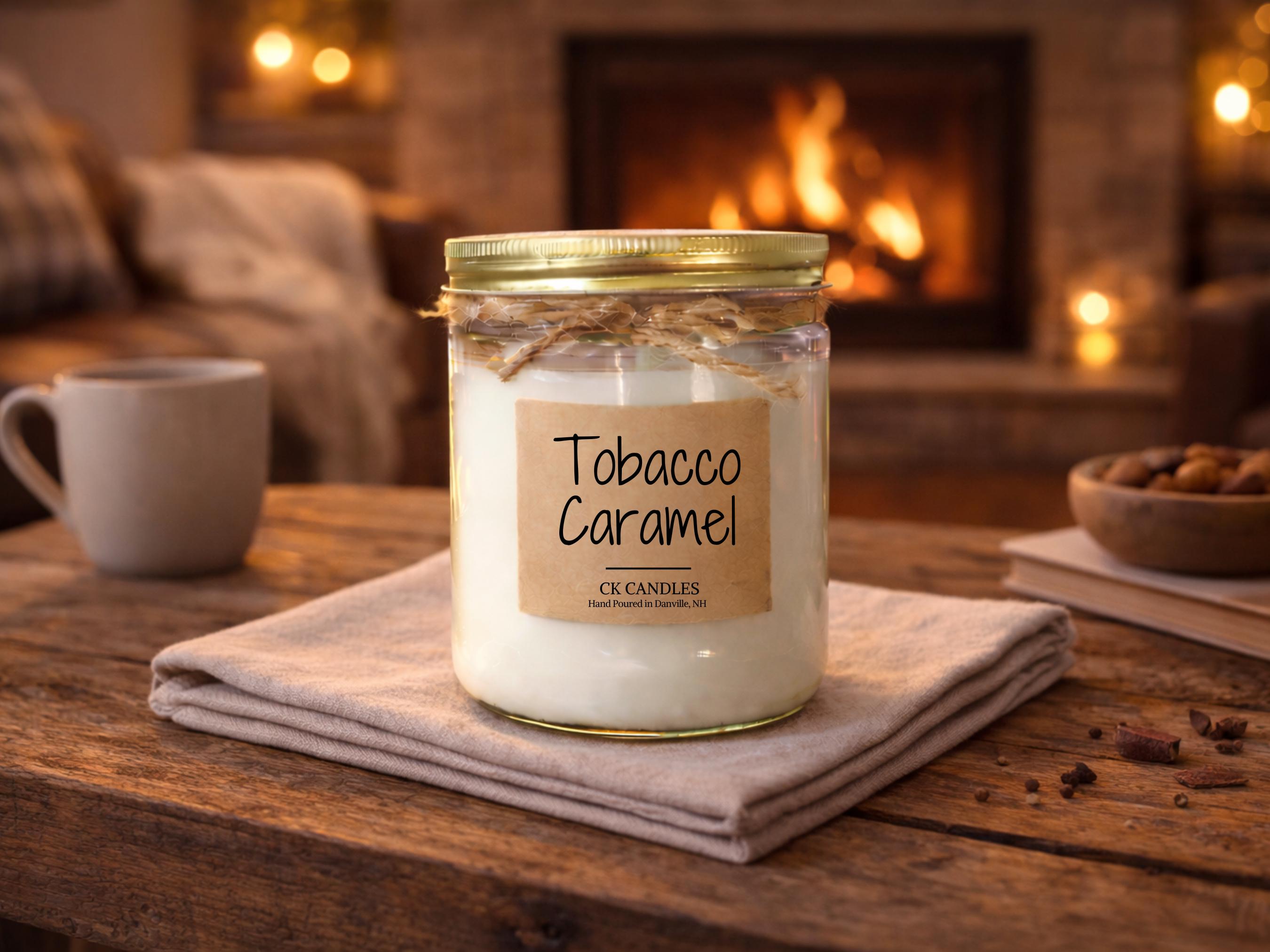 tobacco caramel candle Tobacco Caramel Candle 16oz | Hand Poured Soy