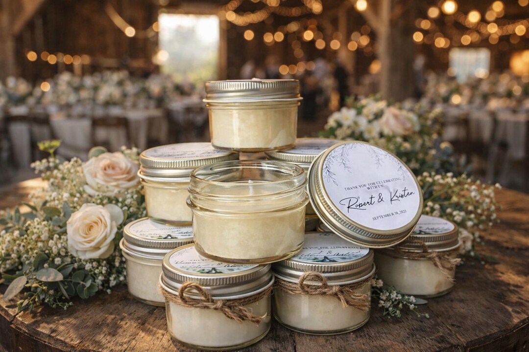 Wedding Candle Favors 140 Pack | 4oz Mason Jar Bulk Bridal Shower Gifts ...