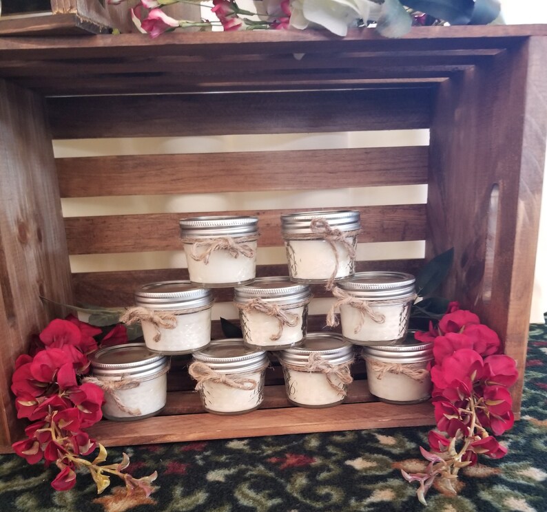 Bulk Candles Bulk Mason Jar Candles Soy Wax Shower Candles Wedding Candles 40-4 oz Mason Jar Candle Favors