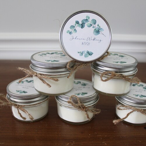 Wedding Candle Favors 20 4 Oz Mason Jar Candles Mason Etsy