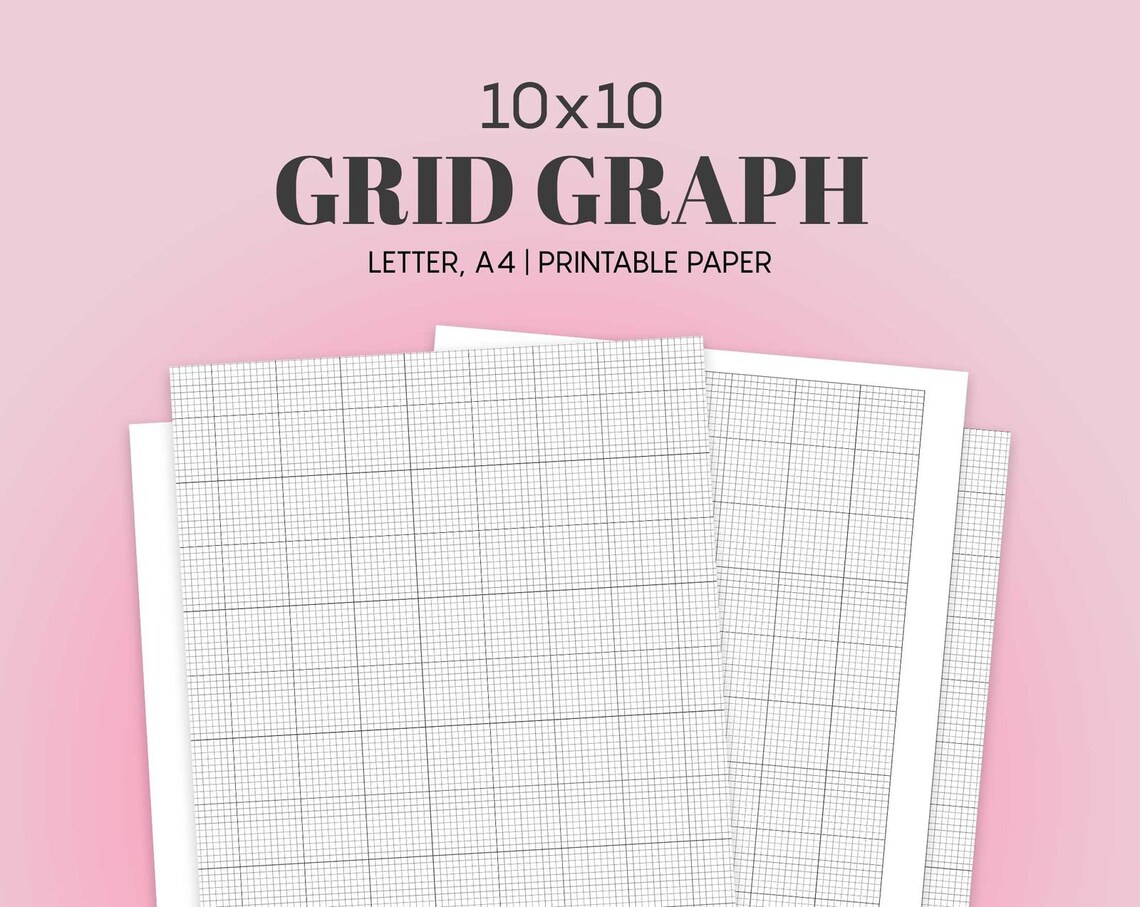 Grid Graph Paper Printable 10x10 Digital Download - Etsy