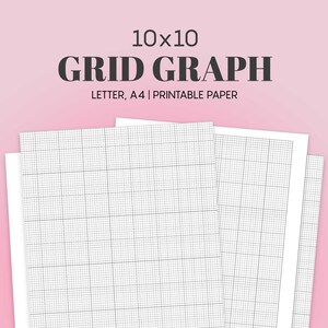 Grid Graph Paper Printable 10x10 Digital Download - Etsy
