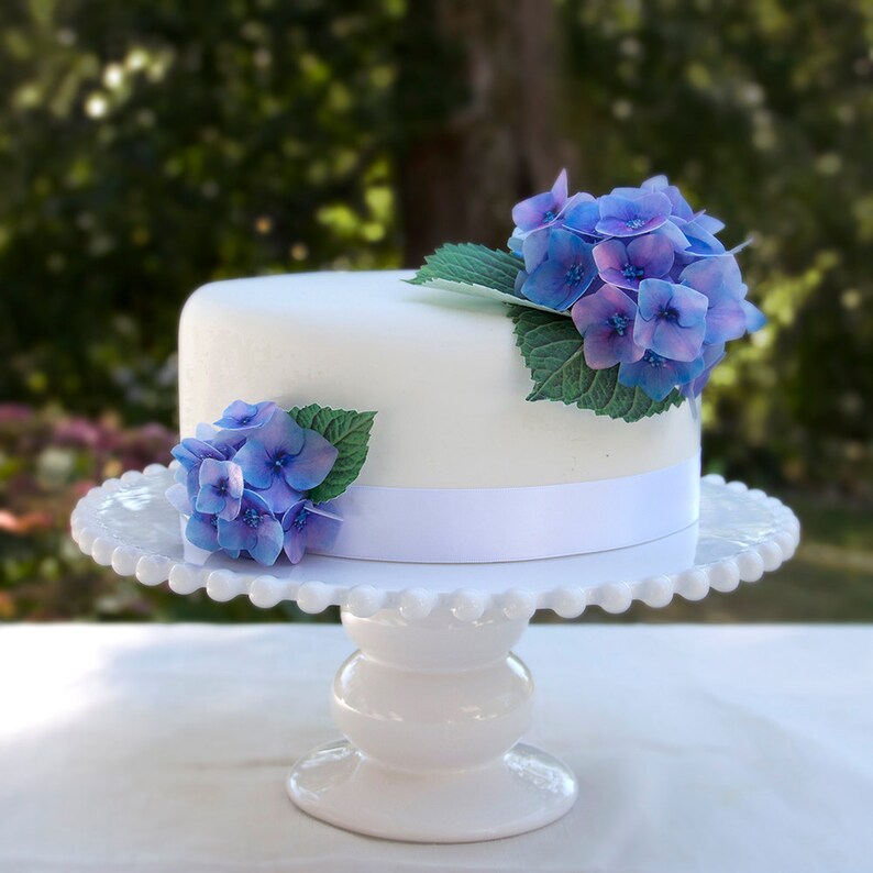 Edible Wafer Paper Flowers Cake Decorations Hydrangea Cake Etsy