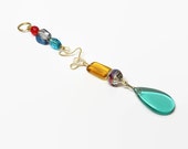 Colorful Glass Bead Suncatcher, Multi Color Window Decor, Bohemian Style Mirror Ornament, Teacher's Gift Idea, Hostess Gift
