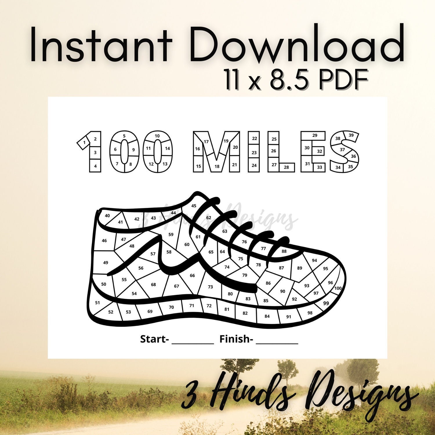 100 Mile Challenge, Running Tracker, Running Challenge, Walking Tracker ...