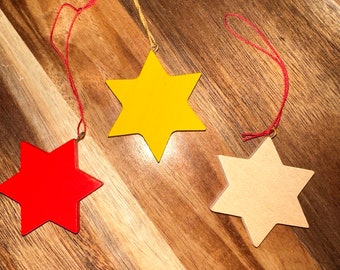 Wood  Star ornaments Made in Germany