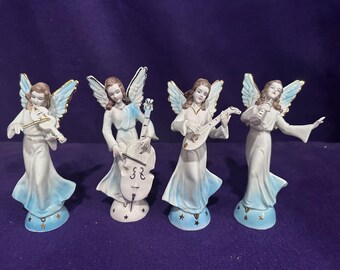 Cuarteto de ángeles de porcelana de Dresde