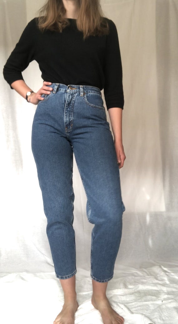 Vintage Route 66 High-waisted Relaxed Fit Medium Dark Wash | Etsy