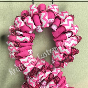 Breast Cancer Awareness Ribbon  Wreath