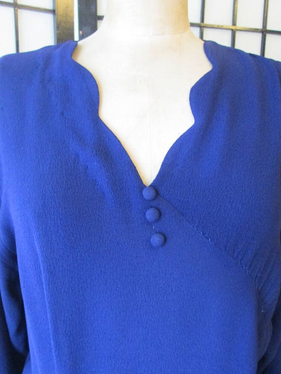 1940's French blue crepe dress by Julette Original