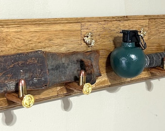 Expositor de granadas de mano del Cuerpo de Marines de EE. UU. o perchero para chaquetas o sombreros