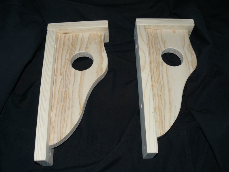 Elegant Shelf Bracket With Rod Holder Etsy