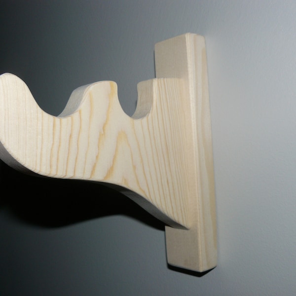 Double Wood Curtain Rod Etsy