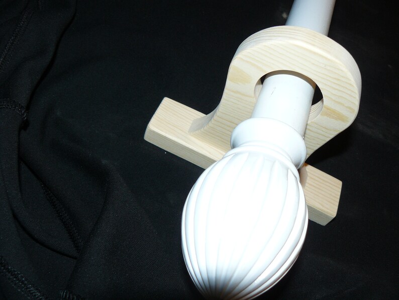 Decorative Wood Curtain Rod Brackets Etsy