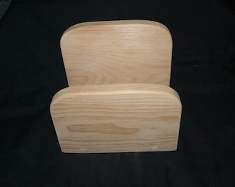 Solid wood pine napkin holder