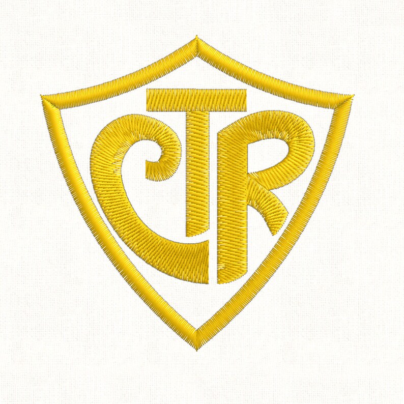 Applique Embroidery Design CTR Shield digital instant | Etsy