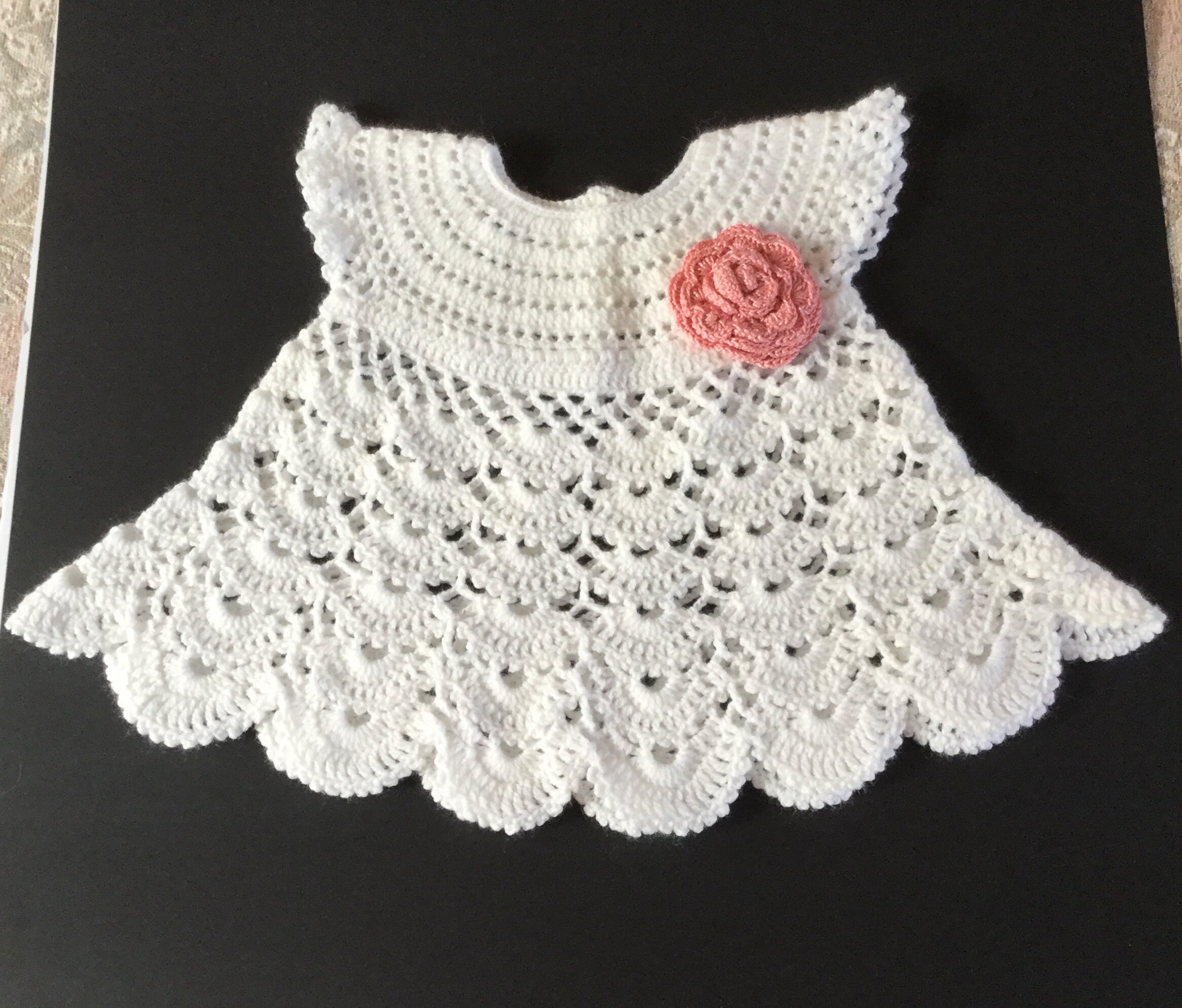 Crochet White Baby Dress - Etsy