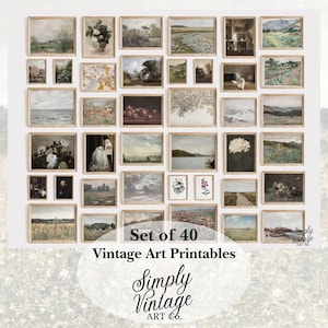Mega Bundle. Vintage Printable Gallery Wall Set. Vintage Country Landscape Paintings. Cottagecore Decor. Farmhouse Decor. Digital Download.