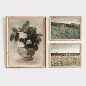 Vintage Gallery Wall Set. Vintage Country Art. Eclectic Gallery Wall. Cottagecore Decor. Modern Farmhouse Decor PRINTABLE. Digital Download.