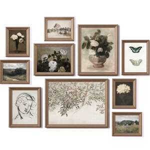 Vintage Gallery Wall Set. Vintage Country Art. Eclectic Gallery Wall. Cottagecore Decor. Modern Farmhouse Decor PRINTABLE. Digital Download.