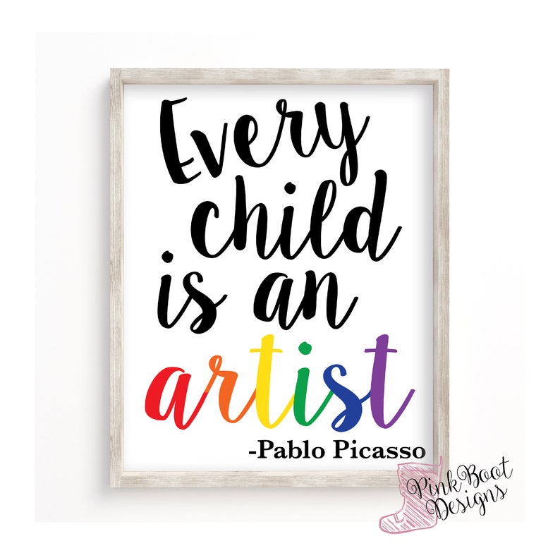 Every Child is an Artist. Digital Art Print. Printable Art. Etsy