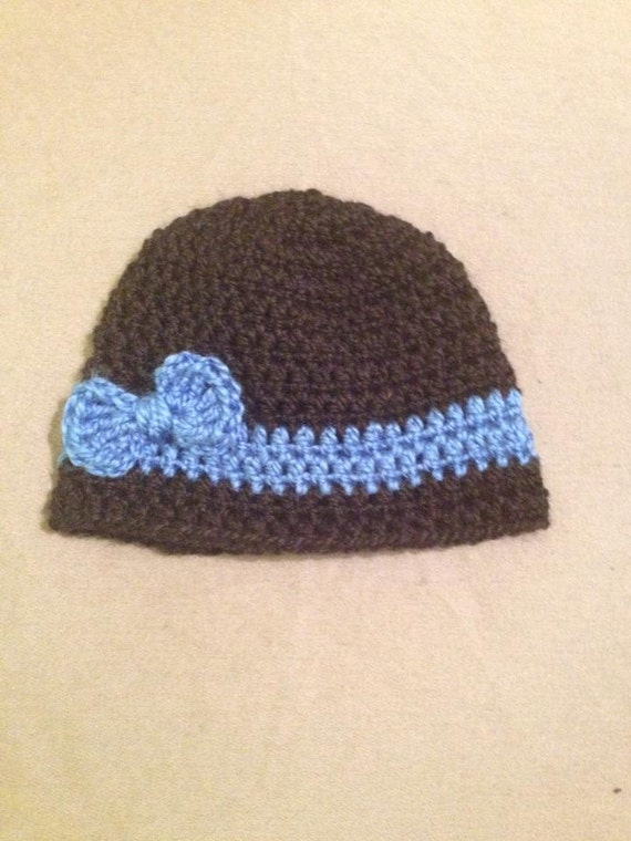 Items similar to Thin Blue Line Beanie with Bow on Etsy