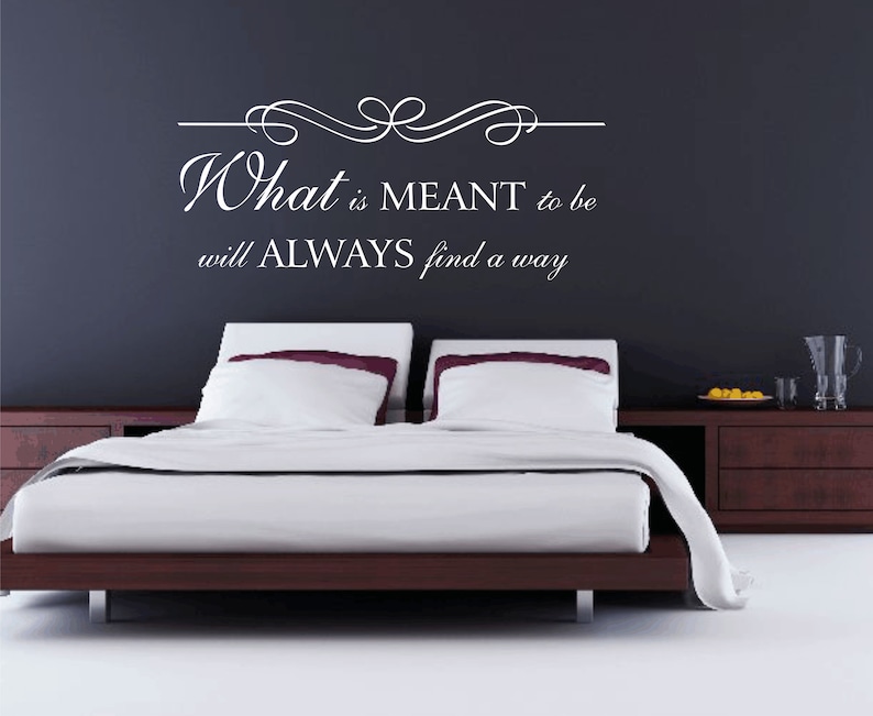 What is Meant to Be... Quote Wall Decor Vinyl Decal Etsy