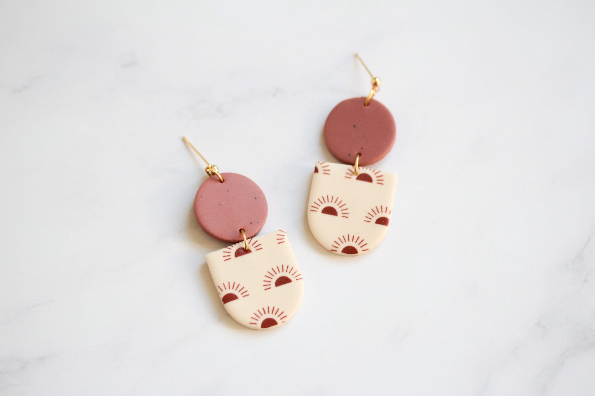 Terracotta clay earrings discount