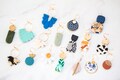 Art Deco Pastel Clay Earrings, Geometric Textured, Arch, Flower and Monstera Leaf Earrings, Stocking Stuffer for Mom product logo