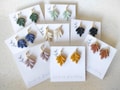 Minimalist Autumn Leaf Polymer Clay Earrings: 14k Gold Plated product logo