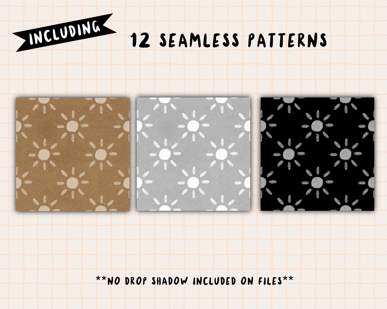 Watercolor Neutral Suns - Sun Doodle Illustration, Background ...