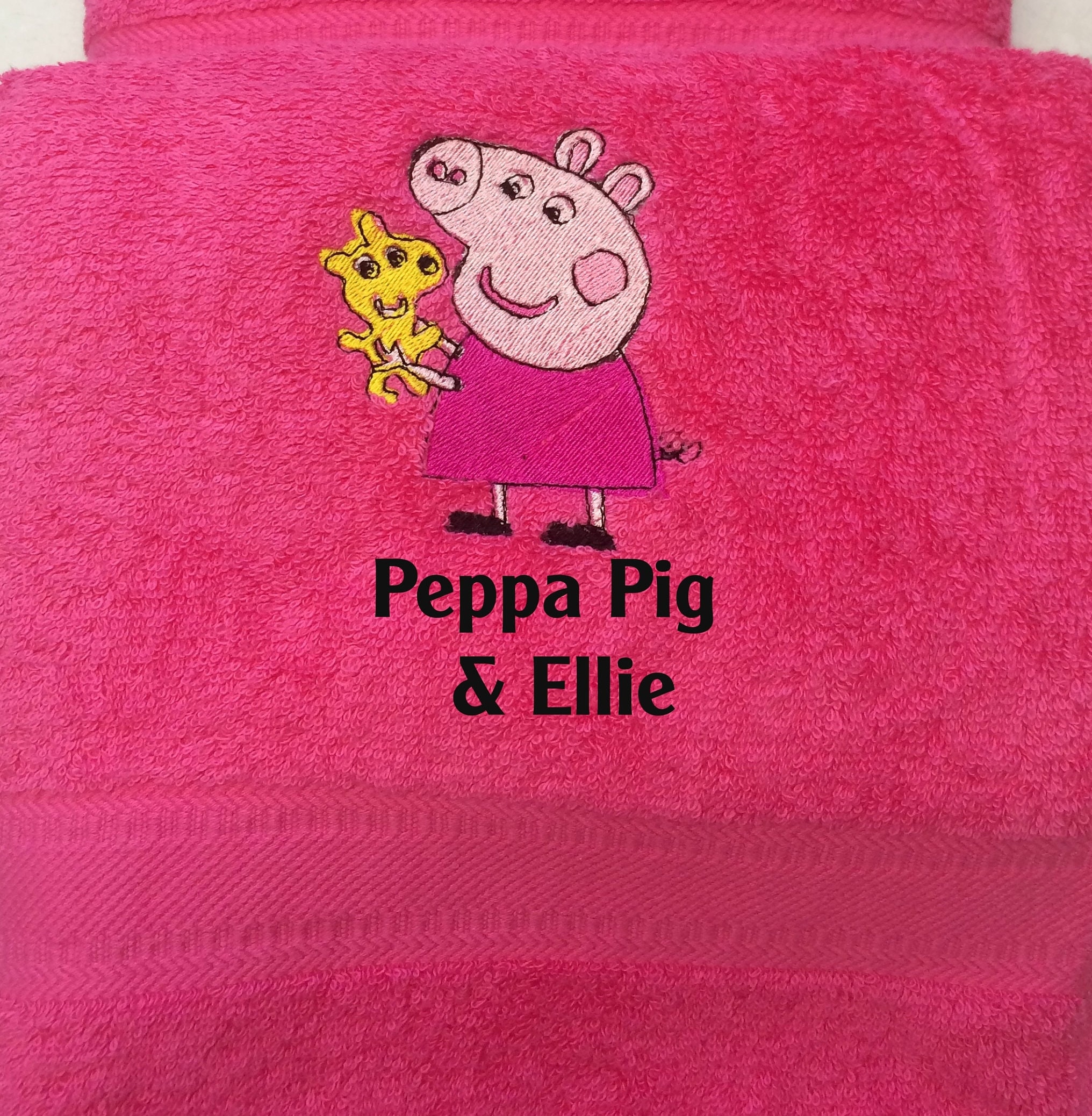 Peppa Pig Personalised Towel Set Etsy