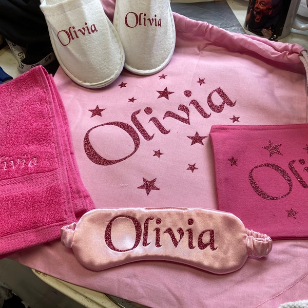 Girls Personalised Sleepover Set