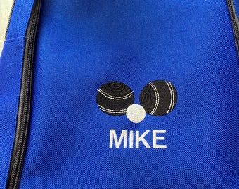 Lawn Bowls Shoe Bag - Personalised - Embroidered - Great gift ides - lots of colours