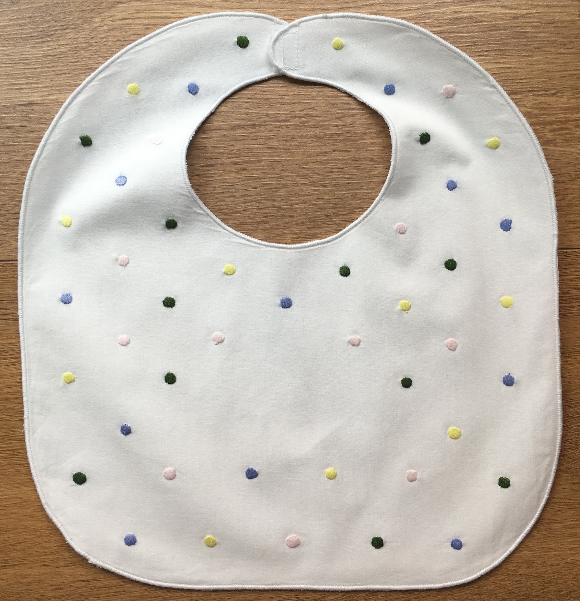 Handmade Unisex White Cotton Baby Bibs with Hemstitch and Etsy