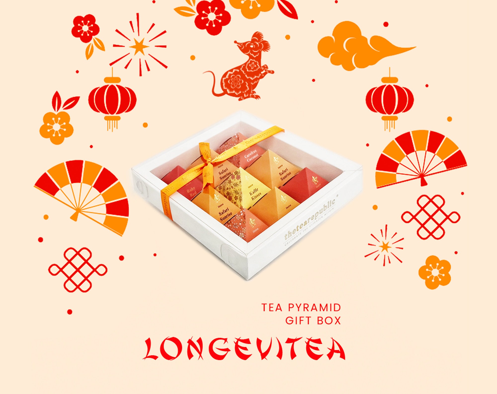 Chinese Lunar New Year Gift Box Longevitea Etsy