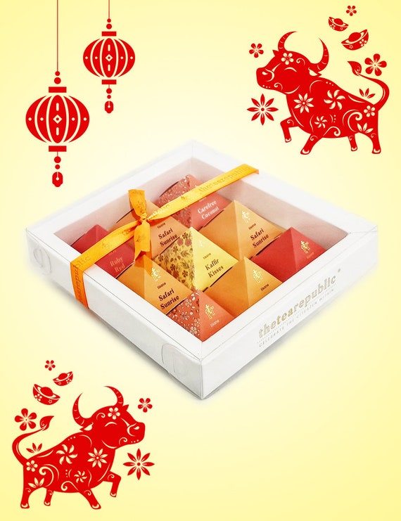 Chinese Lunar New Year Gift Box Longevitea Etsy