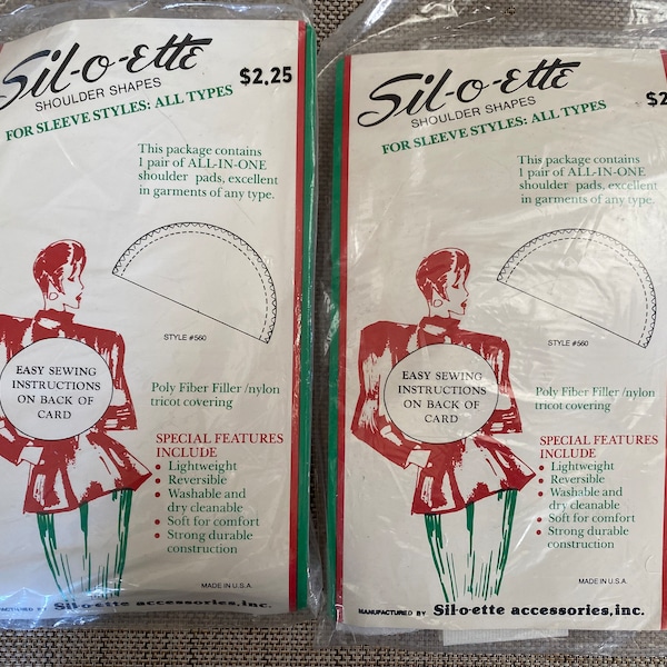 2 Shoulder pads 80s new package Siloette