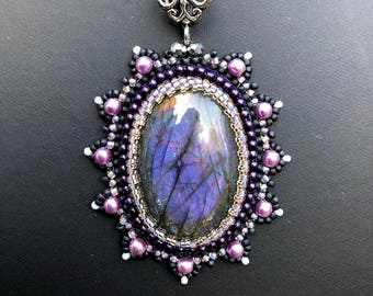 Purple Labradorite pendant