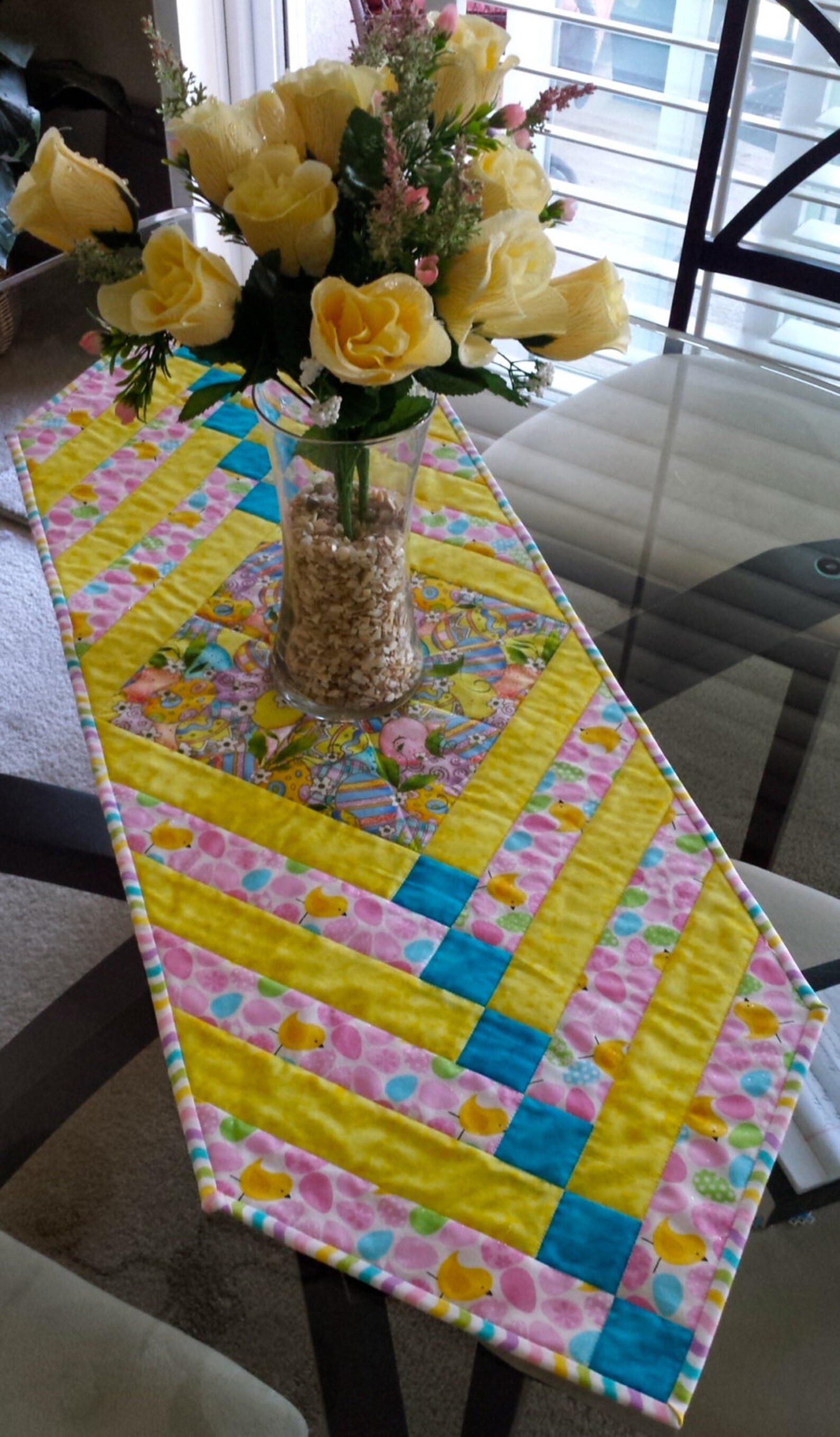 Quilted Easter Table Runner 38 1/2 x 13 1/4 inches Etsy