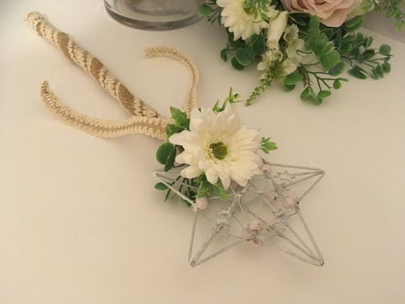 Rustic Wedding Flower Girl Bridesmaid Wand Ivory Gerbera Etsy