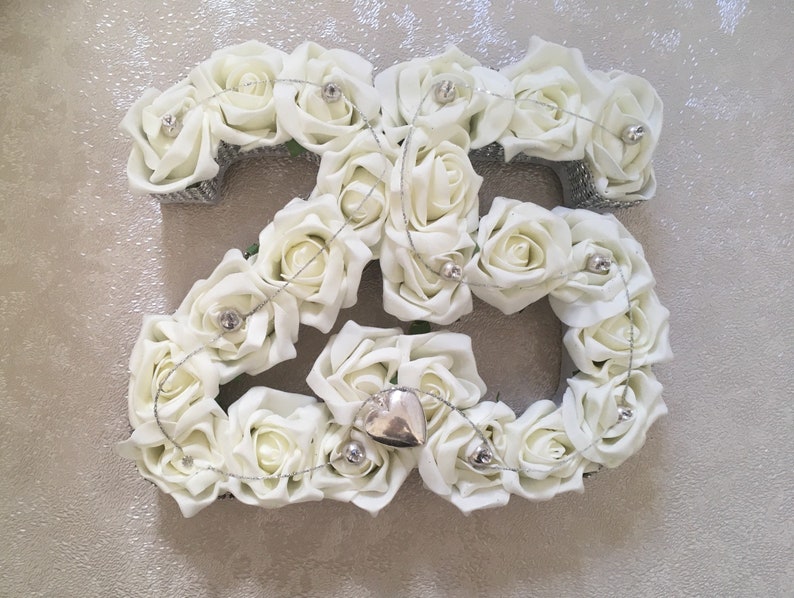 Floral Numbers 25th Wedding Anniversary Silver Anniversary Etsy