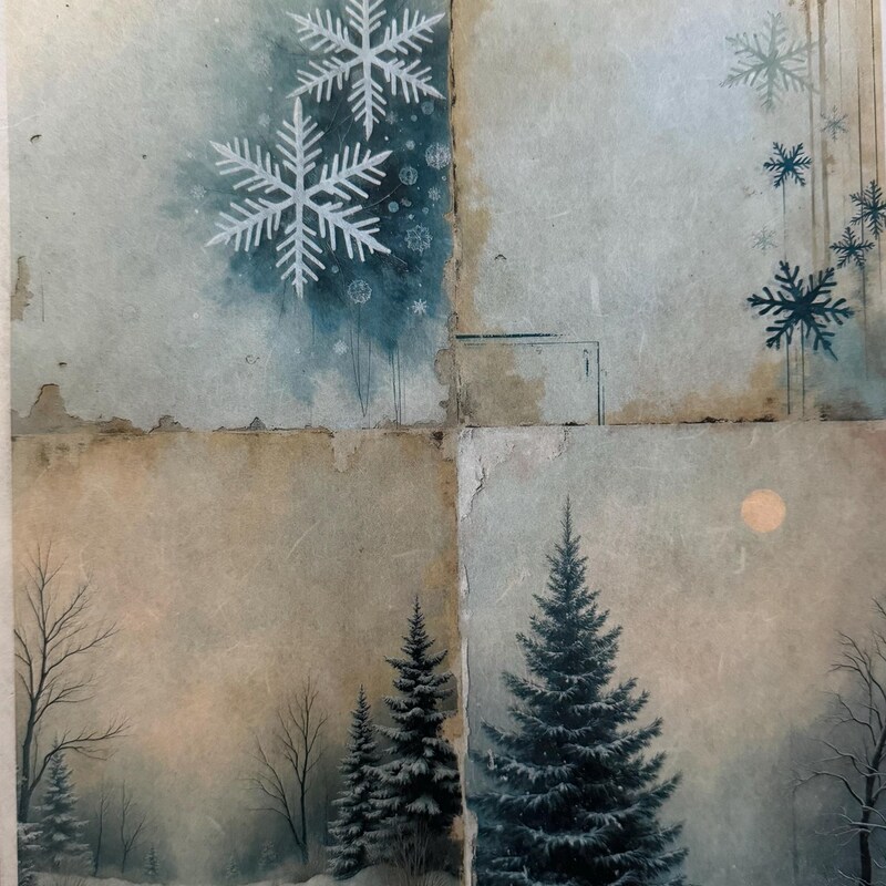 Winter Rice Paper - Etsy