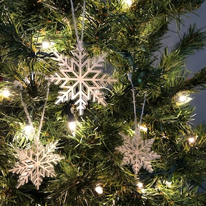 Clear Acrylic Snowflake Ornaments
