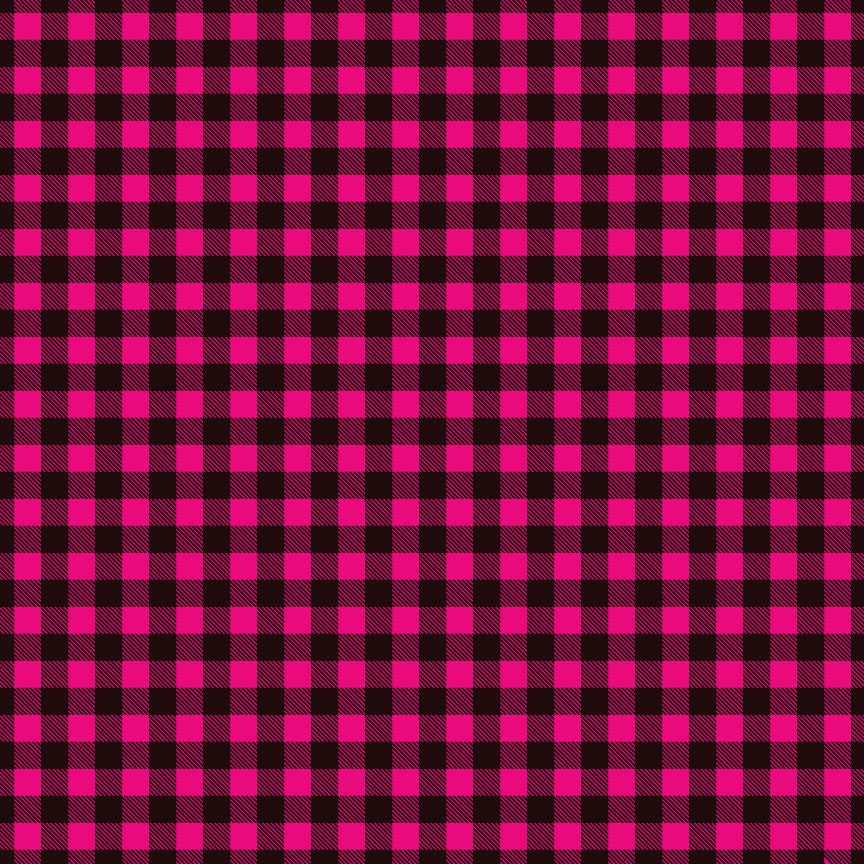 1025 Buffalo Plaid A Hot Pink and Black Vinyl Heat Transfer Etsy