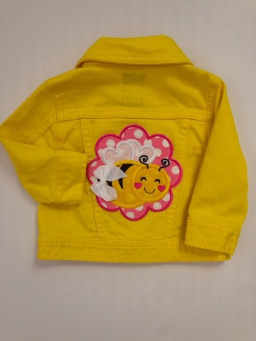 Baby Girl Yellow Jean Jacket 36 Months Etsy